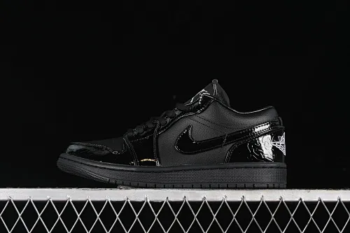 All categories Air Jordan Jordan series basketball shoes Air Jordan 1 Low G version pure original Air Jordan 1 Low "Black Croc" AJ1 Joe 1 crocodile black low-top cultural casual sneakers HJ7743-010